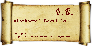 Viszkocsil Bertilla névjegykártya